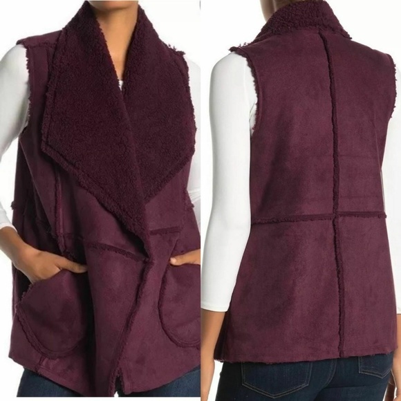 Caslon Jackets & Blazers - Caslon Womens Reversible Faux Shearling Vest
